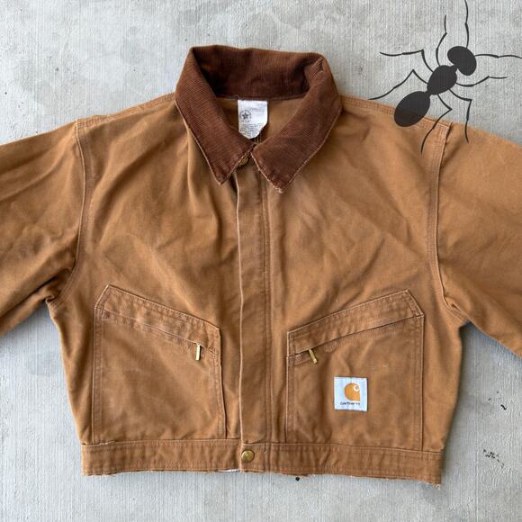 Carhartt brown cropped Detroit style work wear jacket - Picture 3 of 8